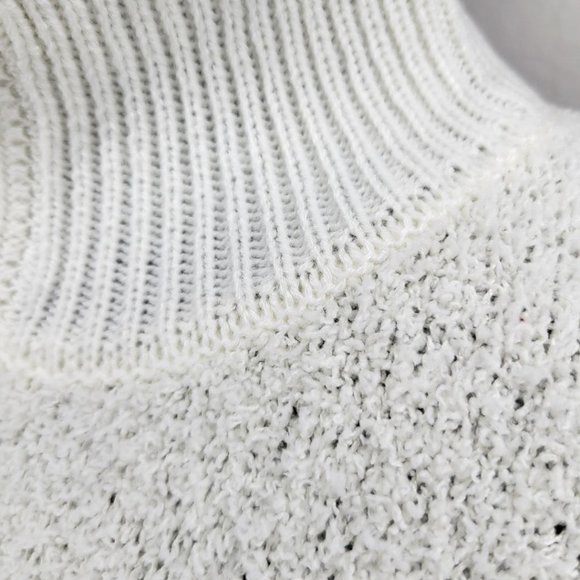 WHITE KNITTED TURTLENECK SWEATER OVERSIZED - Picture 6 of 6